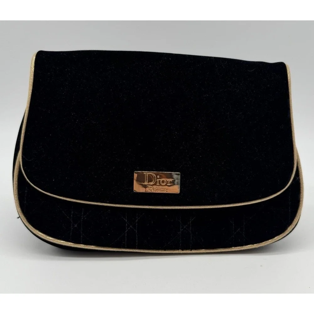 Dior Parfums‎ Bag Clutch Black Velvet Gold